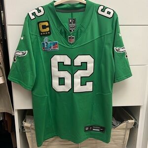 Jason Kelce jersey #62 Authentic nfl Nike Super Bowl green